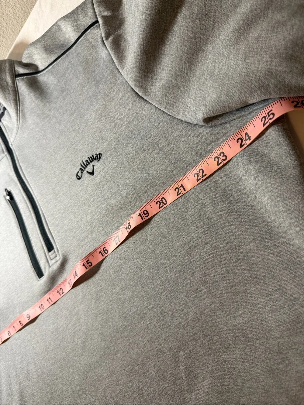 Callaway Men’s Gray Half-Zip Pullover with Black Trim